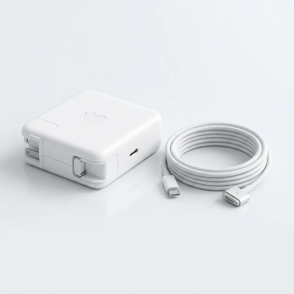 Alimentatore USB-C originale per MacBook Pro e MacBook Air 70W vista posteriore