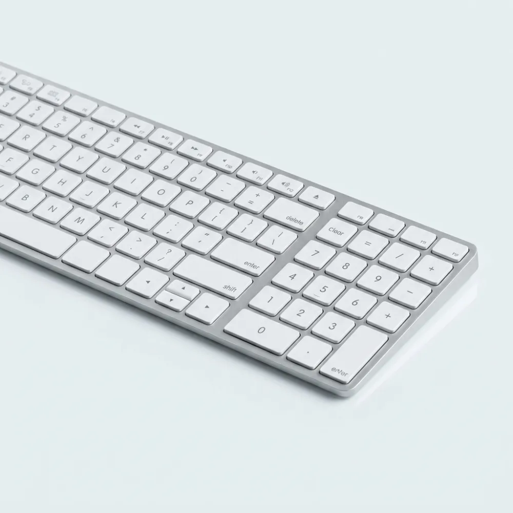 Apple Magic Keyboard (2a Generazione, estesa con pad numerico) con batteria integrata vista frontale