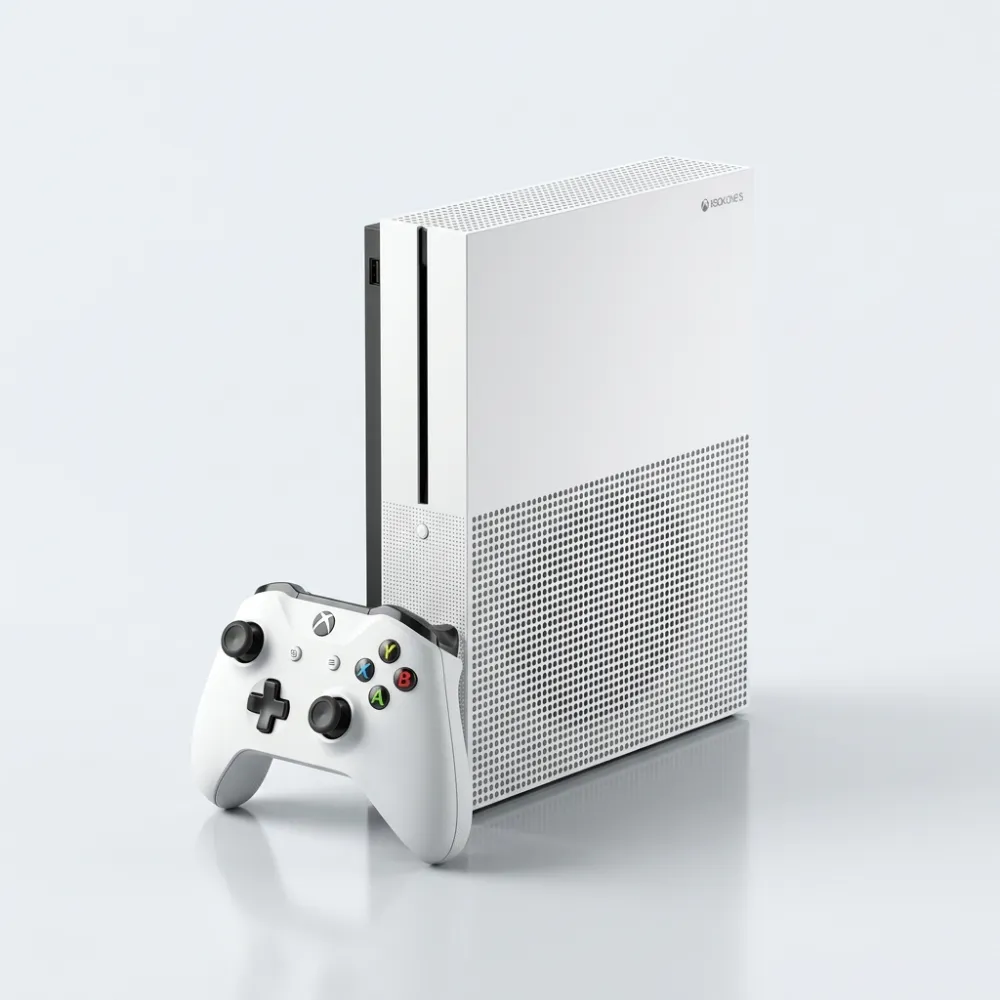 Microsoft Xbox One S (Bianco, 500GB) – Ricondizionato grado Ottimo Microsoft Xbox One S (Bianco, 500GB) vista frontale