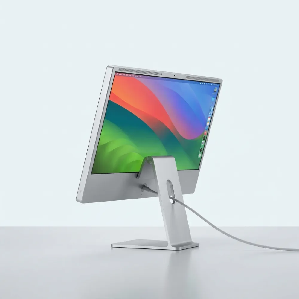Apple Studio Display 27" 5K (Vetro Nanotexture, Inclinazione e altezza regolabili) – Ricondizionato grado Eccellente Apple Studio Display 27" 5K (Vetro Nanotexture, Inclinazione e altezza regolabili) vista posteriore