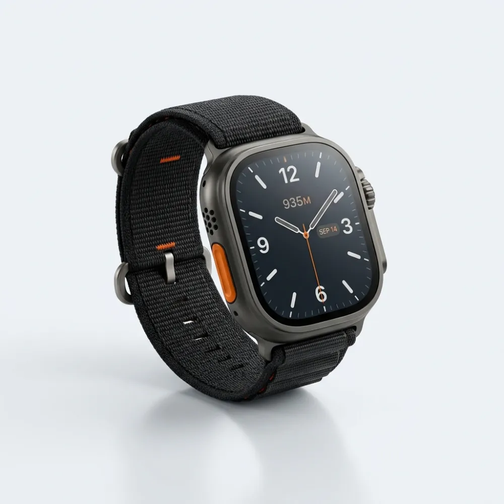Apple Watch Ultra 3 (2025) 49mm, Titanio Nero GPS + Cellular – Ricondizionato grado Eccellente Apple Watch Ultra 3 (2025) 49mm, Titanio Nero GPS + Cellular vista posteriore